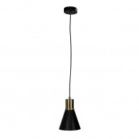 Oriel Lighting-COMO SINGLE Pendant Light - Antique Brass / Brushed Chrome